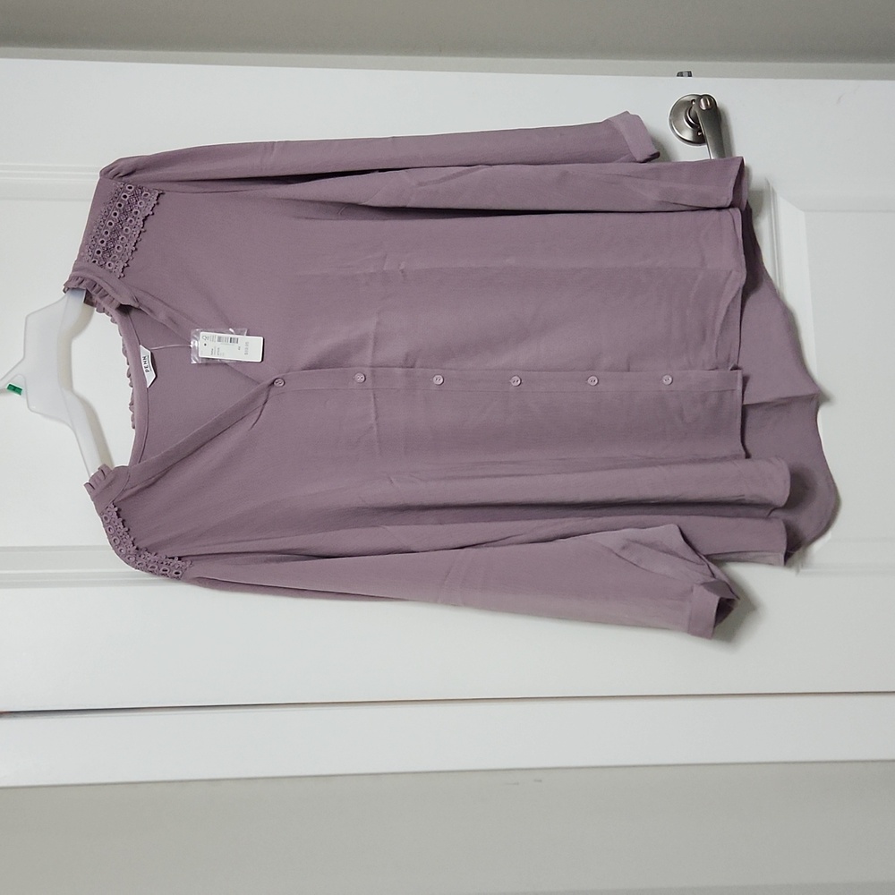 Penningtons - Lilac Long sleeve button-up blouse - 4x